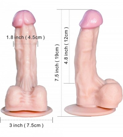 Dildos 7.3inch Portable Realistic-Ďî`ldɔs' Soft Massage Female Play Toy - CX18AC2A5QU $17.01