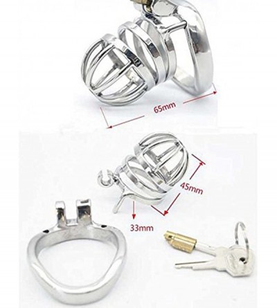 Chastity Devices Male Chasti-ty Device Made of Stainless Steel- Cage Length 45mm B2-30 (45MM Ring) - C218CU8W8QX $48.62