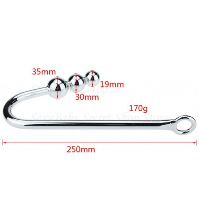 Anal Sex Toys New Metal Anal Hook with 3 Ball Anal Butt Plug Anus Rod Butt Beads Adult Products For Women-Fetish Bondage Sex ...