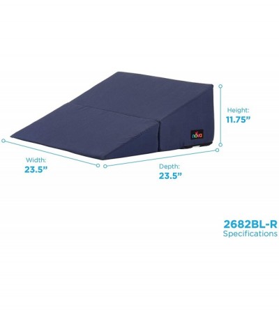 Sex Furniture Folding Bed Wedge- Combo Use as Bed Wedge or Pillow Table- Comes in 3 Slope Elevations & 2 Colors (Navy Blue & ...