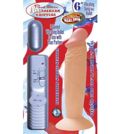 Anal Sex Toys By Nasswalk All American Whopper Vibrator- 6-inch- Flesh - CO115276741 $46.42