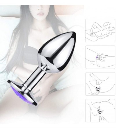 Anal Sex Toys Butt Plug- Light Purple Jewelry Anal Plug Anal Trainer Toys Personal Massager for Unisex Masturbation - Purple ...