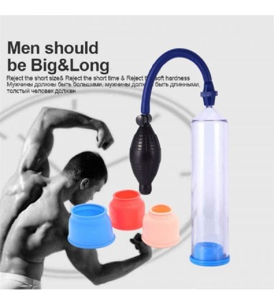 Pumps & Enlargers Men Pēnīs Vacuum Pump- Men Stimulation Pump with Manual Control- 3 Sizes Sleeve for Men to Choose - CV19CIS...