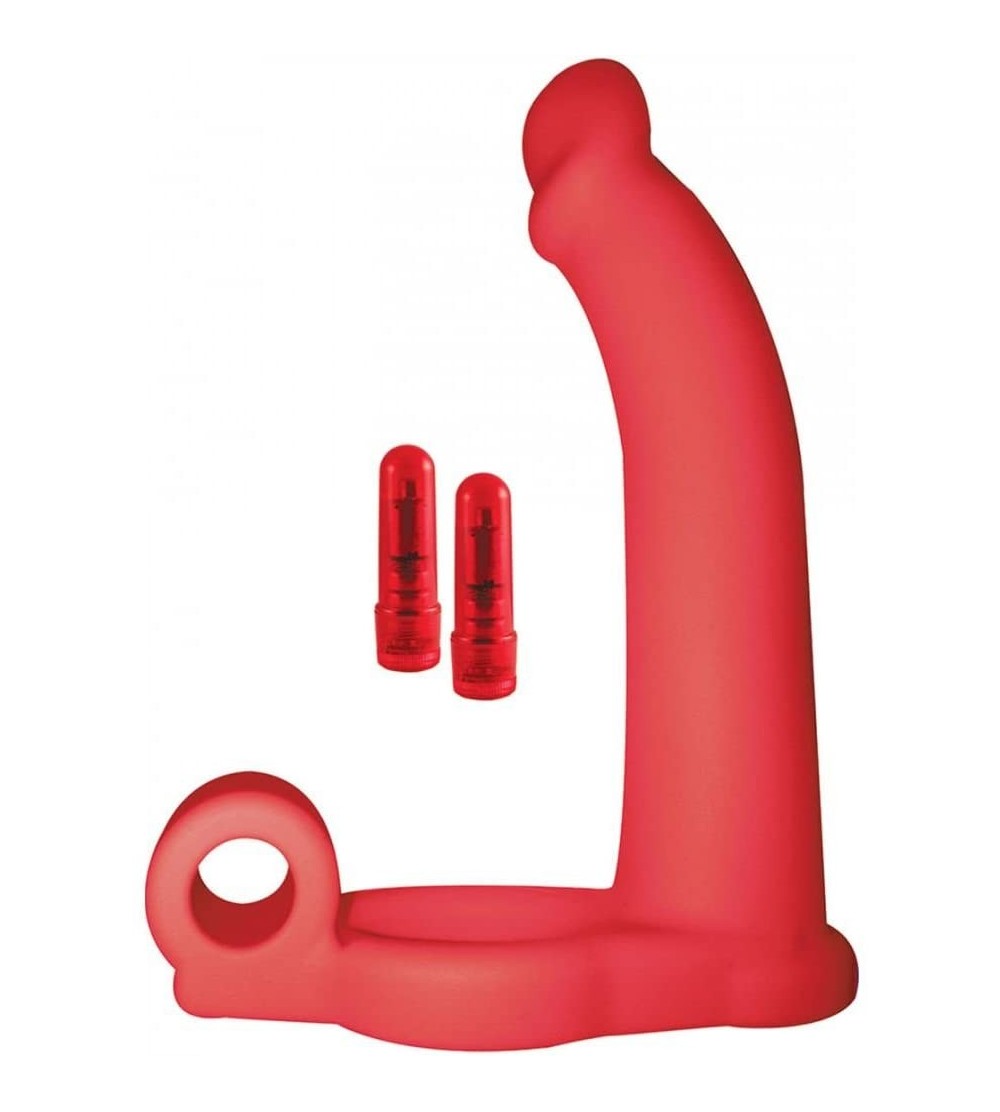 Penis Rings Double Penetrator Studmaker Cockring- Red- 7.02 Ounce - Rose Red - CO12K8WBOAZ $22.00