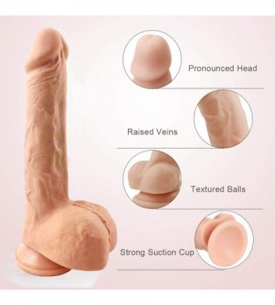 Dildos Realistic Dildo Automatic G spot Vibrator with Suction Cup for Women Hands-Free Sex Fun- Heating Silicone Vibrant Peni...