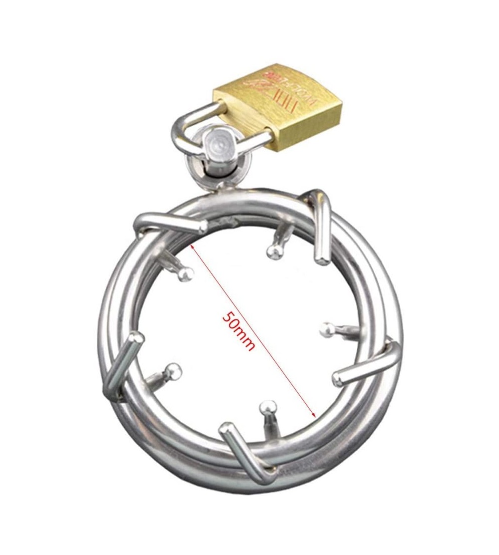Chastity Devices Stainless Steel Cock Restraint Penile Bondage Ring Male Chastity Device Sturdy Penile Lock Flirt Ǎdult Game ...