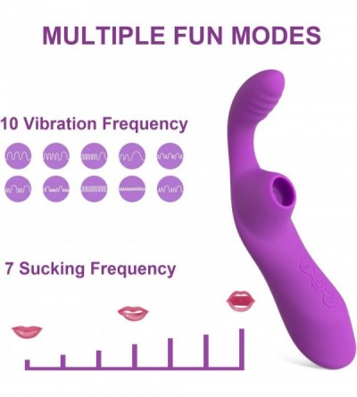 Vibrators Clitoral Sucking Vibrator with 10 Vibration Pattern&7 Intensities Sucking & Licking Mode-G Spot Vibrator Adult Sex ...