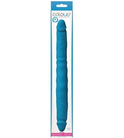 Dildos Colours - Double Pleasures - 12 Inch Silicone Double Dong (Blue) - Blue - C0199H244OZ $33.18