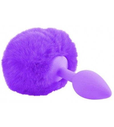 Vibrators Neon Bunny Tail- Purple- 1.5 Lb - Purple - CD18DIUEUWG $26.44