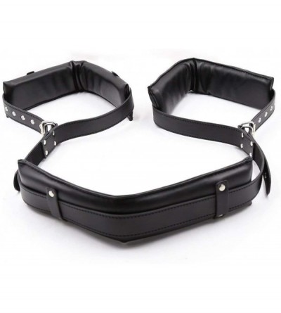 Sex Furniture Restraint Kit for Sex - BDSM Bondage Thigh Adult Sex Toy - 2 PCS Blindfold + Leather Wrist Handcuffs Set Adjust...