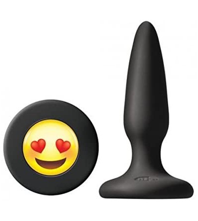 Anal Sex Toys Mojis ILY Mini Butt Plug with Emoji Face Black - C818D2WD5C4 $29.25