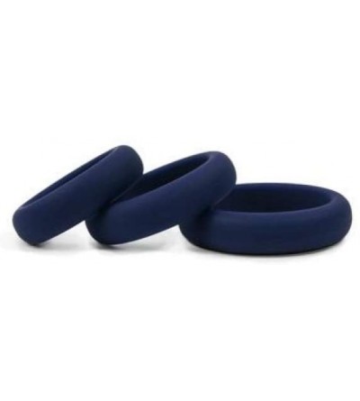 Penis Rings Hombre Xtra Stretch Silicone C-Bands- 3 Peice Pack- Navy- Adult Toys for Couples Sex Enhancer Ring for Longer Org...