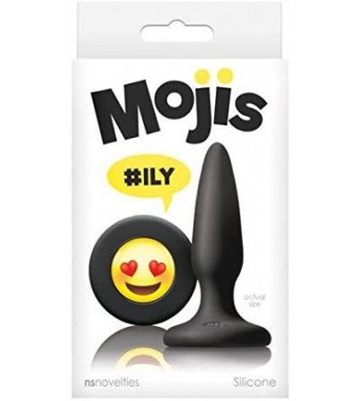 Anal Sex Toys Mojis ILY Mini Butt Plug with Emoji Face Black - C818D2WD5C4 $7.60