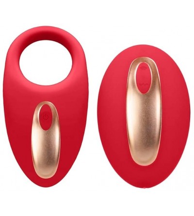Penis Rings Elegance Poise Vibrating Cockring with Vibrating Remote Control (Red) - CB18ND00Q79 $79.48