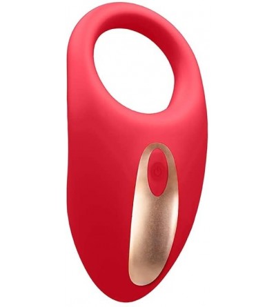 Penis Rings Elegance Poise Vibrating Cockring with Vibrating Remote Control (Red) - CB18ND00Q79 $21.78