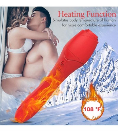 Vibrators G Spot Vibrator Dildo for Women and Couple with 10 Strong Rose Vibration Roating Heating Modes for Quick Orgasm for...