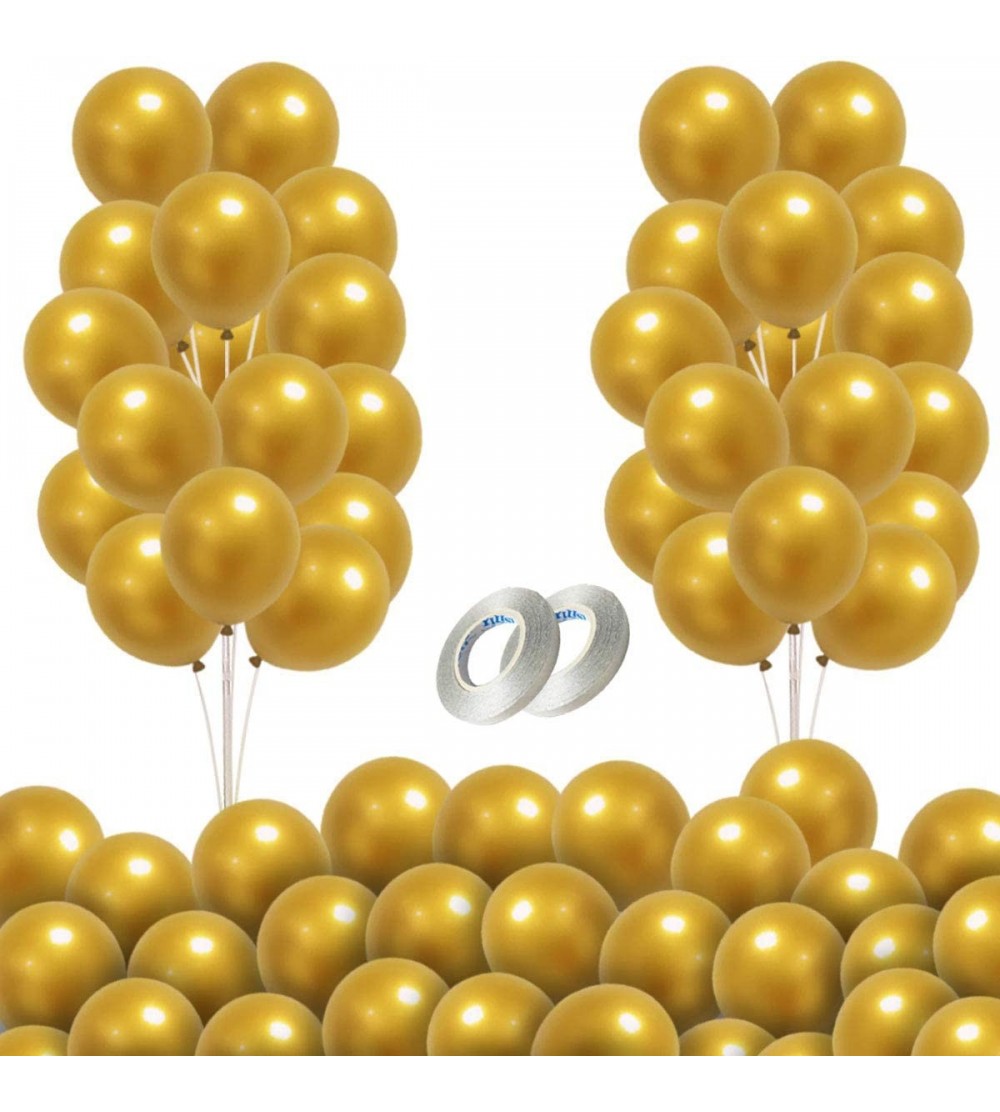 Penis Rings 5 Inches 100 Pack Metallic Gold Balloons with 2 Ribbons- Thick Chrome Balloons for Birthday- Wedding- Arch Party ...