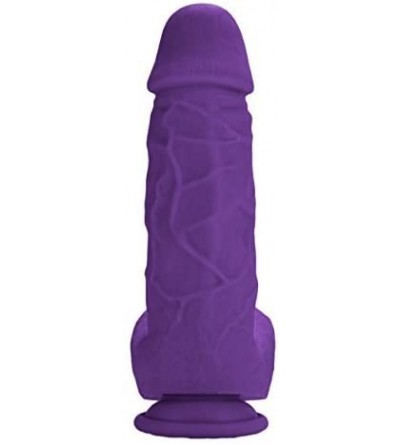 Dildos Rummy Fatty 8" Ultra Thick Premium Silicone Dildo Suction Cup- Purple- 2 Pound - CZ12KN5K7UB $19.89
