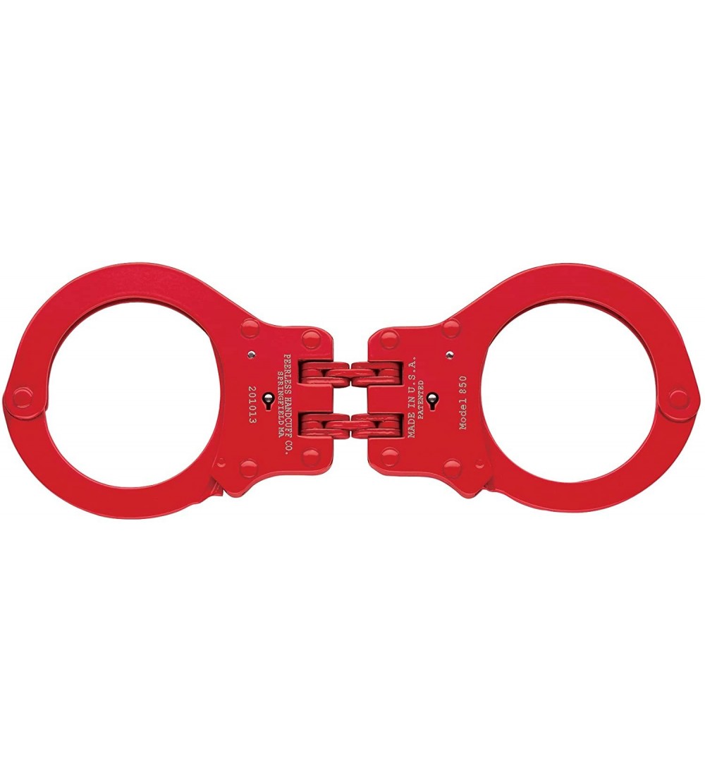 Restraints Hinged Handcuff- Model 801P- Hinged Handcuff - Red Finish - C41162FPR89 $35.43