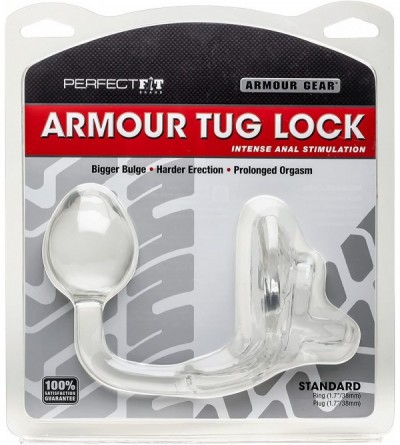 Male Masturbators Armour Tug Lock- TPR/Silicone Blend- Cock Ring- Ball Stretcher- Hands Free Prostate Stimulator- Perineum St...