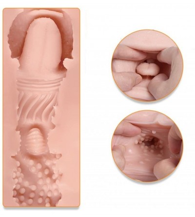Male Masturbators Male Masturbator- Double Ends 3D Vagina and Mouth for Male Masturbation- Pocket Pussy Oral Blow Job Sex Toy...
