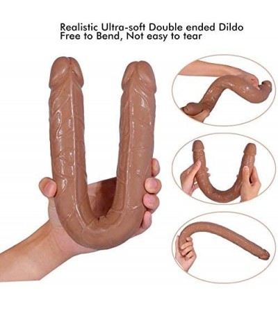Dildos Realistic Double-Ended Dildos【2020 New Style】Flexible G-spot Double Sided Dildo-Super Long Fake Dual Dong Cock- Llifel...