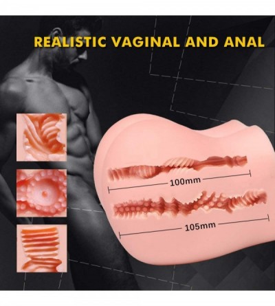 Male Masturbators Male Masturbator - 3D Realistic Pussy Ass and Silicone Vagina Butt Anal Adult Products Sex Toys with 2 Hole...