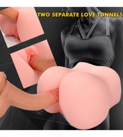 Male Masturbators Male Masturbator - 3D Realistic Pussy Ass and Silicone Vagina Butt Anal Adult Products Sex Toys with 2 Hole...