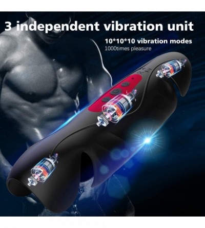 Male Masturbators Male Masturbators Vibrator Penis Massager - Vibration Silicone Trainer Sex Toys for Stimulating Penis- Test...