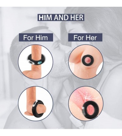Penis Rings Dual Motors Vibrating Penis Cock Ring for Clitoral Stimulation- Couple Vibrator with 10 Vibrations- Wireless Remo...