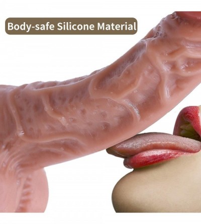 Dildos 10.2 Inch Realistic Dildo Lifelike Huge Dong Silicone Dildo with Strong Suction Cup for Hands-Free Play- Large Strap O...