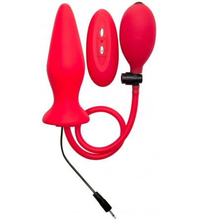 Dildos Inflatable Vibrating Silicone Plug Dildos- Red - Red - C611PACVF8F $61.71