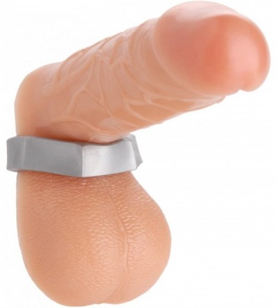 Penis Rings Silver Hex Heavy Duty Cock Ring and Ball Stretcher - CQ11MW626JF $21.23