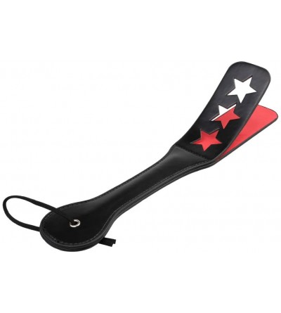 Paddles, Whips & Ticklers 3 Stars SM Spanking Paddle- 12.8inch Faux Leather Paddle for Adults Sex Play - CU18T9G9257 $18.98