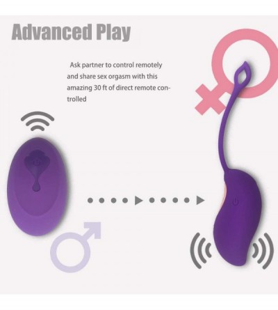 Vibrators Wireless Vibrating Egg Bullet for Women and Couple with 12 Frequency Massage Modes - CN18XETROYR $22.63