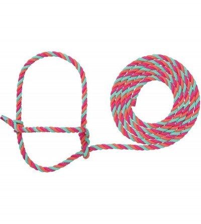Paddles, Whips & Ticklers Rope Cow Halter - Hot Pink/Coral/Mint - C012OBR2E1Z $12.10