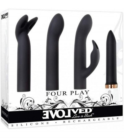 Vibrators Love Is Back Four Play Set - Bullet Vibe with 3 Sleeves for G-spot-and Clitoral- Dual Stimulation - Black - C6195II...