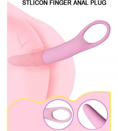 Anal Sex Toys Anus Training Expander- Butt Plug Beginners for Male- 2 Size Soft Silicone Finger Anal Plug (Pink) - CP18SUYX7W...