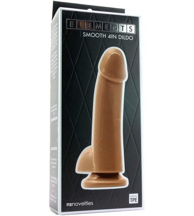 Anal Sex Toys Elements- 4" Dildo- Brown - Brown - CO18LZ7TC4S $50.39