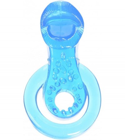 Penis Rings Blue Erection Support Ring with Vibrating Tip - C61141CFXT3 $26.62