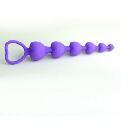 Anal Sex Toys Anal Sex Toy Beads Butt Plug Heart Shaped Prostate Massager with Safe Pull Ring Handle Soft Carry Bag Unisex G ...