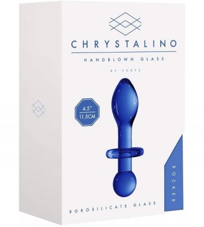 Anal Sex Toys Chrystalino Rocker- Blue - Blue - C918H3IC556 $11.62