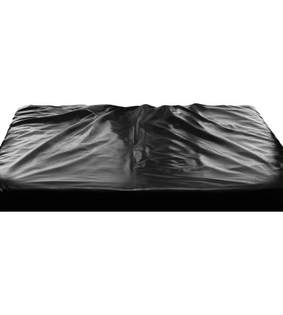 Sex Furniture King Size Waterproof Fitted Play Sheet- Black (AD930) - CW11QJZM09L $39.25