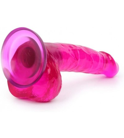 Dildos Perfect Violet Realistic Dildo By Healthy Vibes - Lifelike Look and Feel Sex Toy for Women - Slim for Anal - CG11QJZG8...