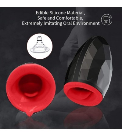 Male Masturbators Male Vibrating Masturbator Cup- Heating Masturabation Toys for Man Hands Free Adullt Sex Toys Handsfree Suc...