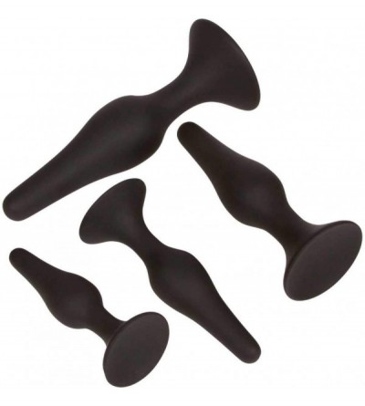 Anal Sex Toys 4 Pieces Perfect Size Trainer Kit B'utt Plùgs - Beginner Starter Set for Women (Black) - Black - CF19G36D9L6 $4...