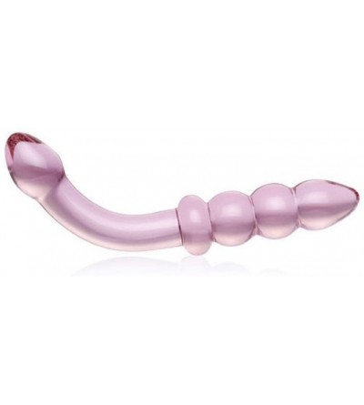 Anal Sex Toys Assorted Colors Bent Glass Pleasure Wand Plug Anal G-spot Toys - CC11P22OMG1 $33.08