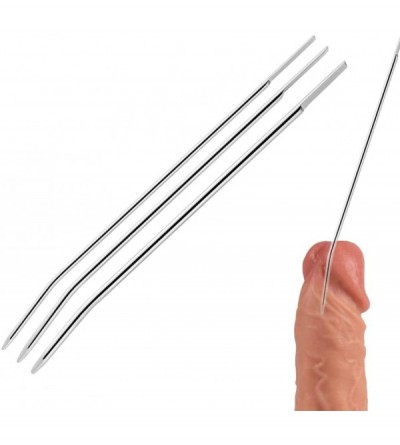 Catheters & Sounds 3 PCS Stainless Steel Curved Urethral Sounds Kit 8.7 inch Smooth Penis Dilators Urethral Stimulator for Be...