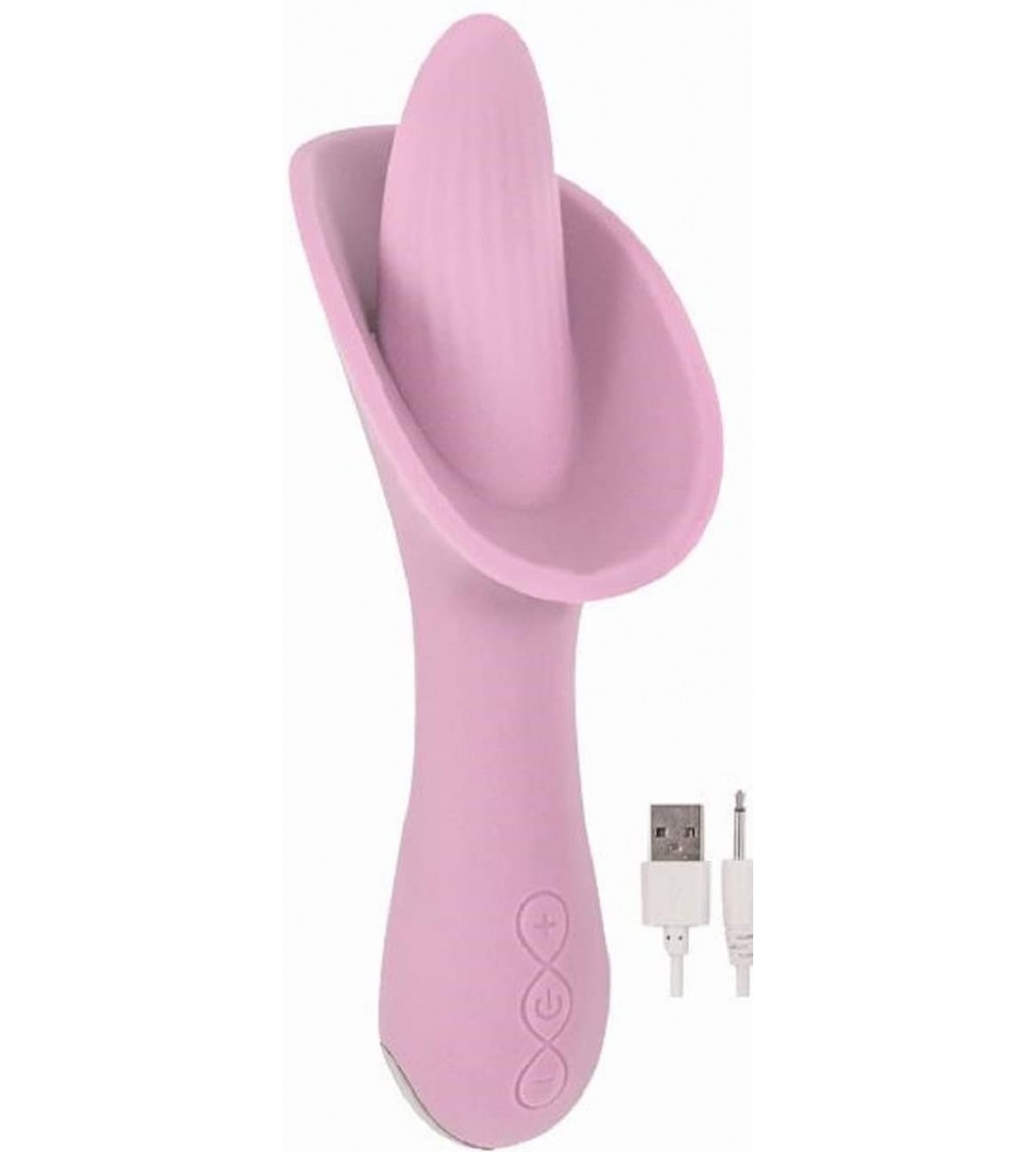 Vibrators Devine Vibes Vibro Tongue Clit Hugger (Pink) - C1195OU5O76 $32.49