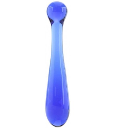 Dildos Crystal Glass Pleasure Wand and JO H20 Water Based Lube (1oz) (Blue) - Blue - CR196MAXL96 $47.27
